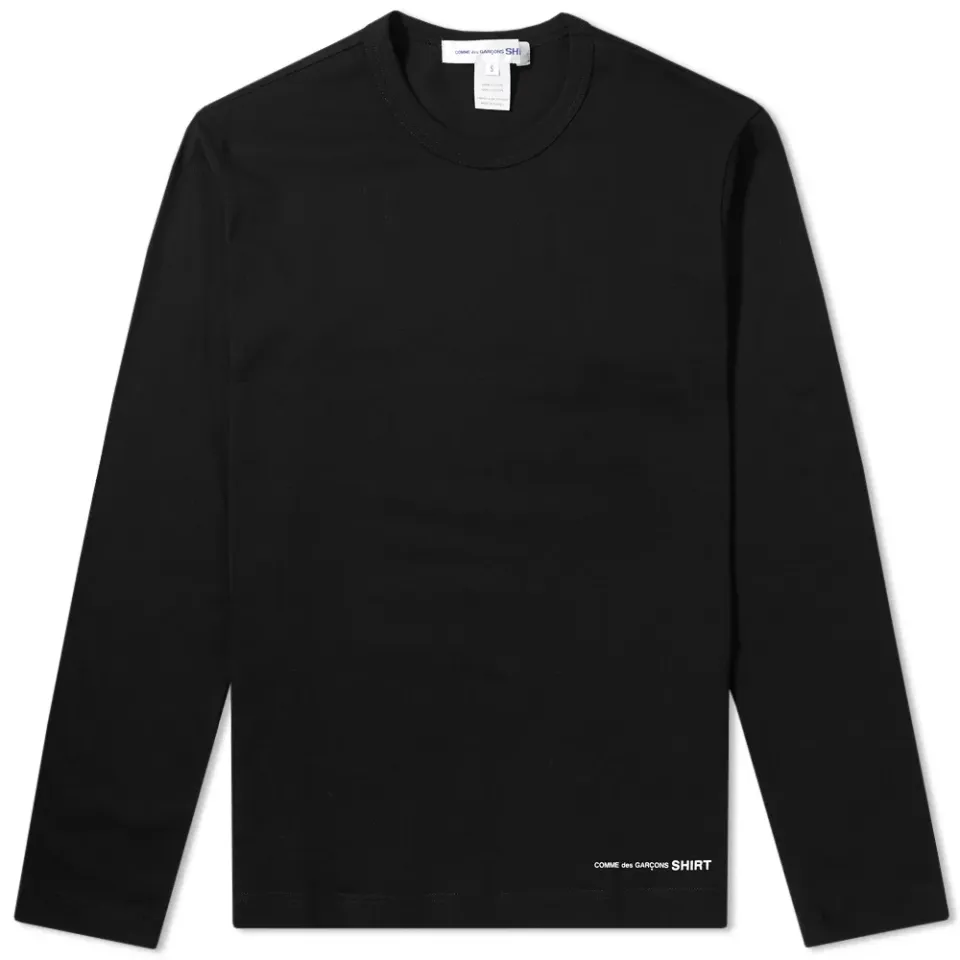 Comme des Garcons SHIRT Long Sleeve Hem Logo Tee