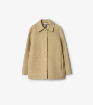 Wool Overshirt in Sand beige