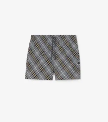Check Swim Shorts in Wave blue - Men, Nylon