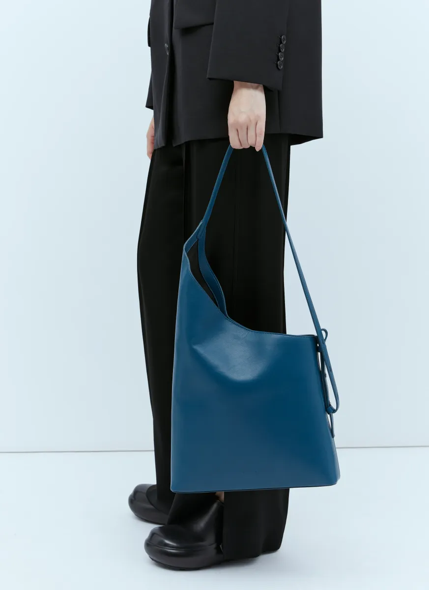 Demi Lune Leather Shoulder Bag