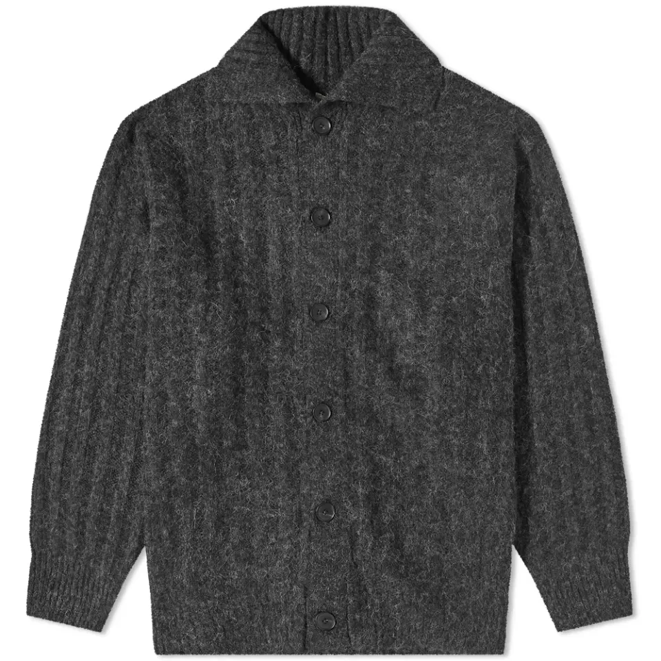 Alpaca Wide Rib Cardigan