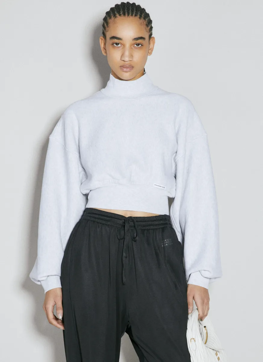 Cropped High Neck Sweater