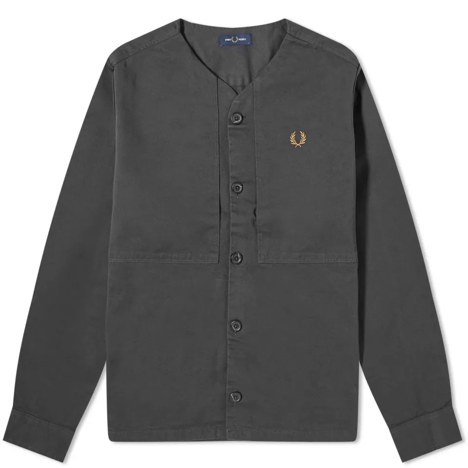 Collarless Overshirt