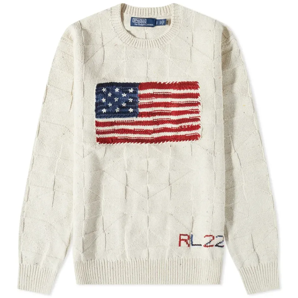 Flag Intarsia Crew Knit