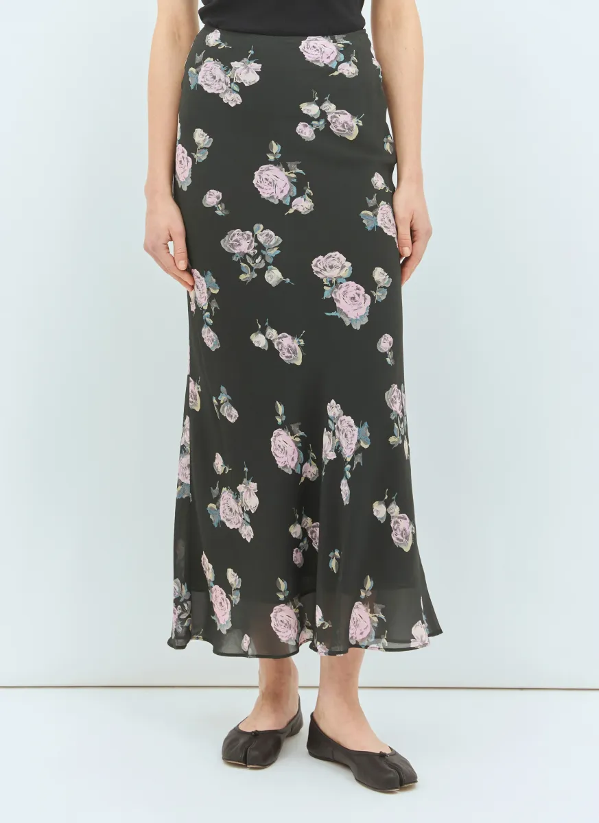 Floral Printed Maxi Skirt