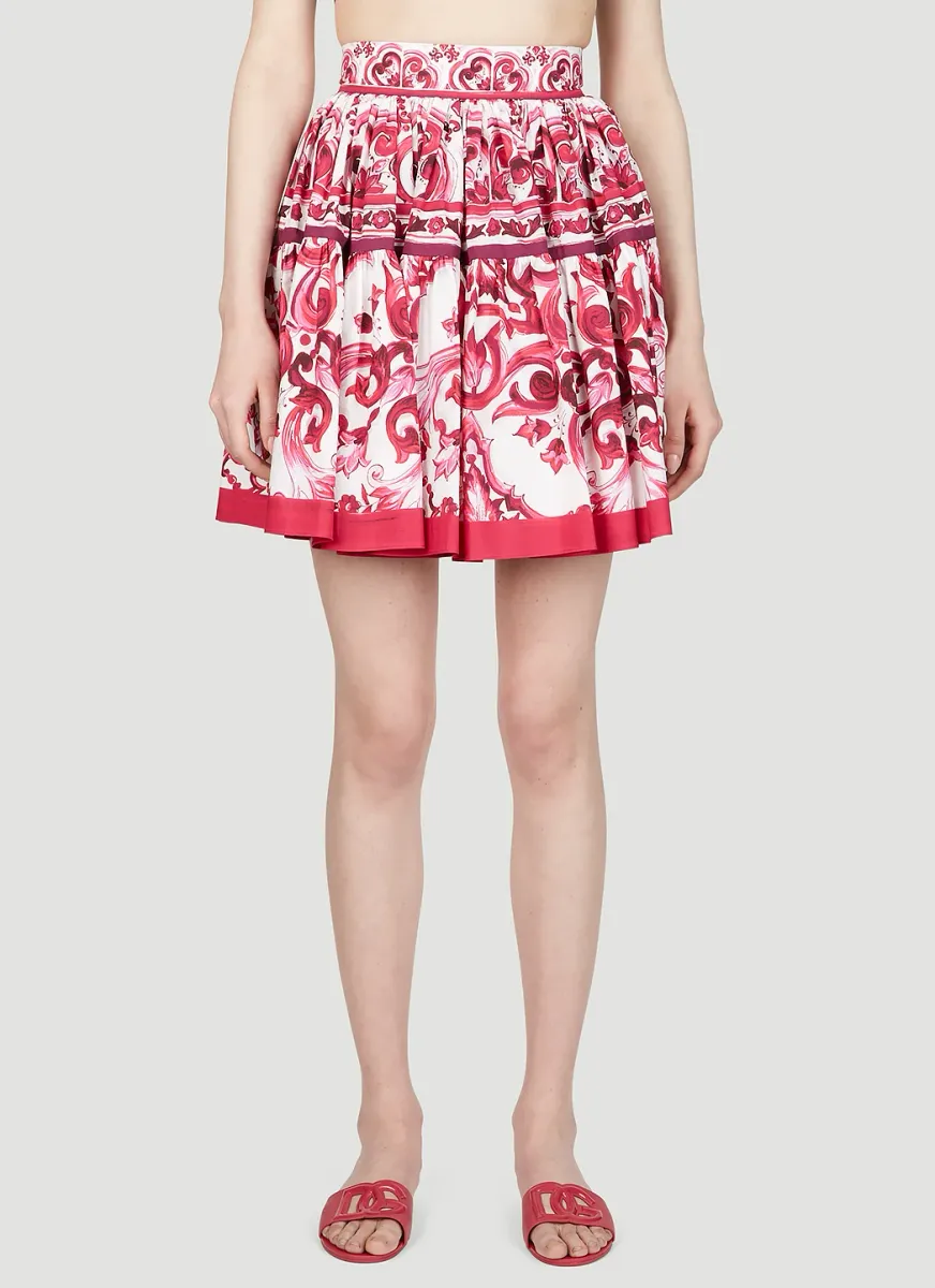Majolica Print Skirt