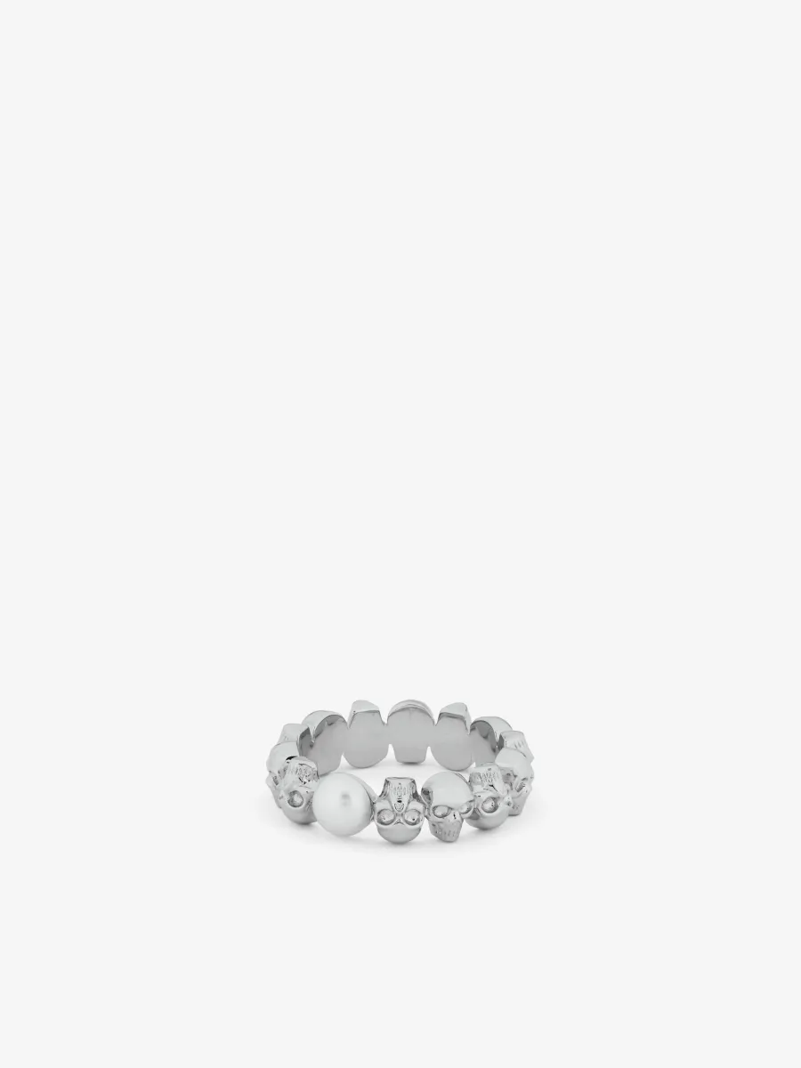 Skulls and Pearl Ring