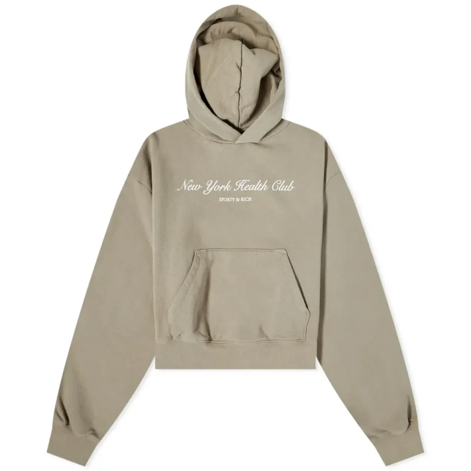 NY Health Club Cropped Hoodie