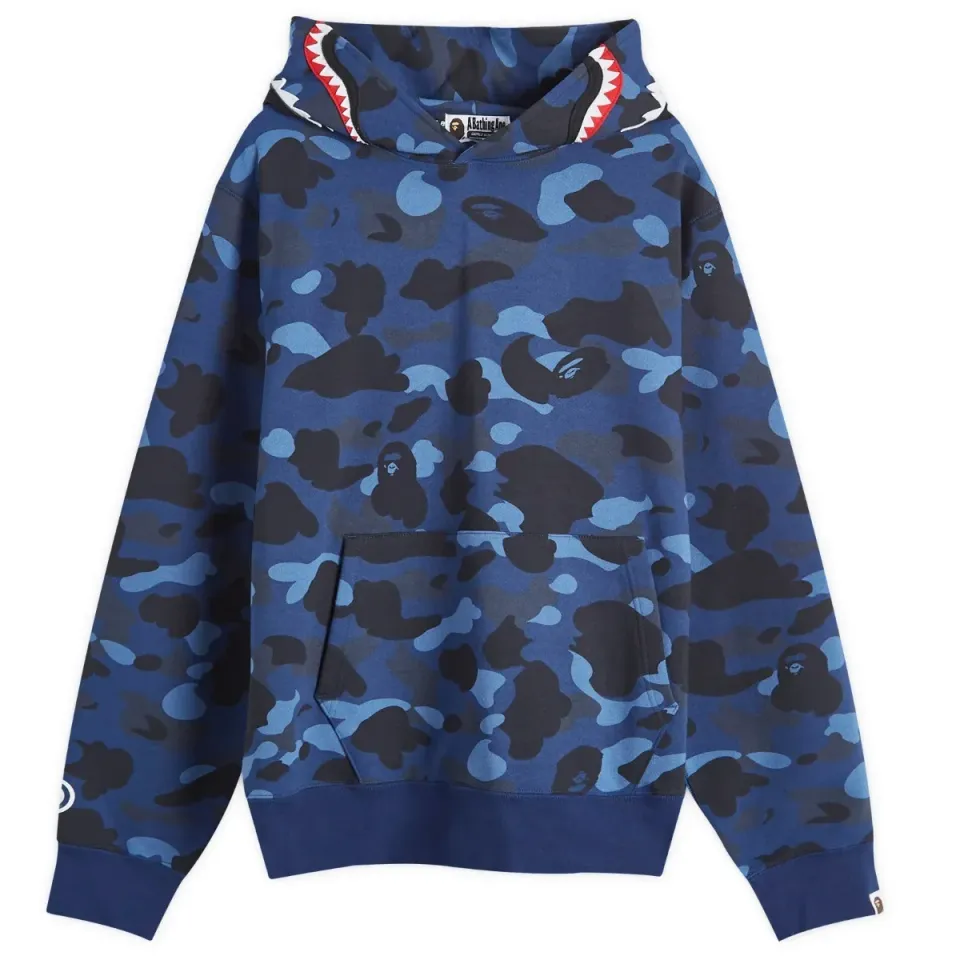 Colour Camo Shark Pullover Hoodie