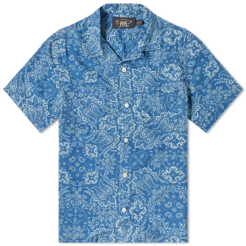 Paisley Indigo Printed Vacation Shirt