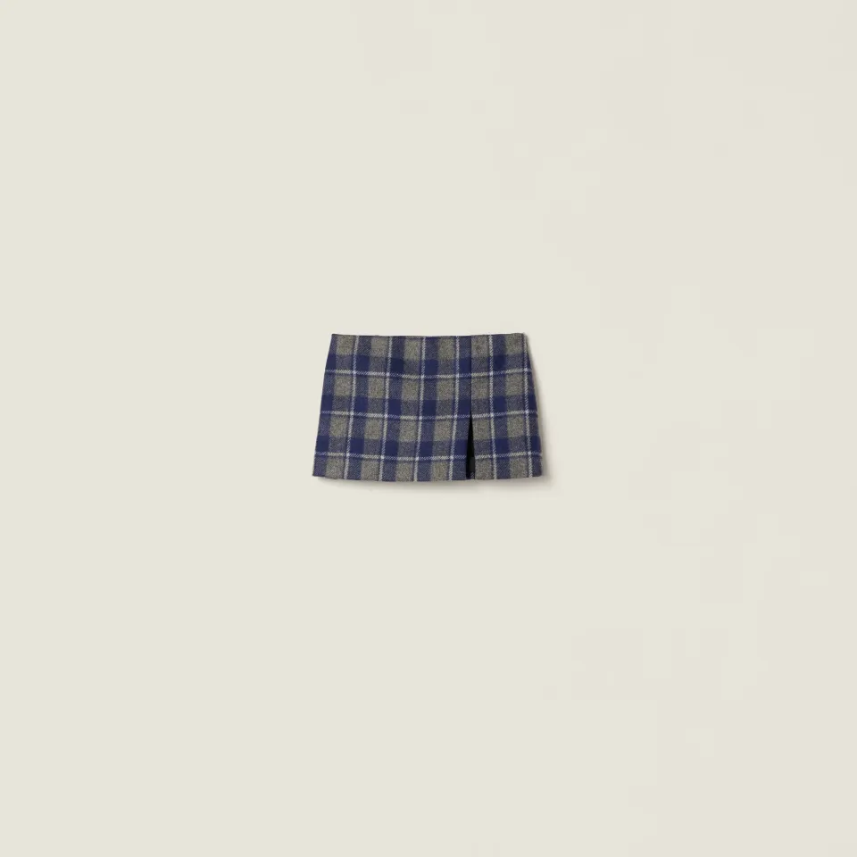 Checked miniskirt