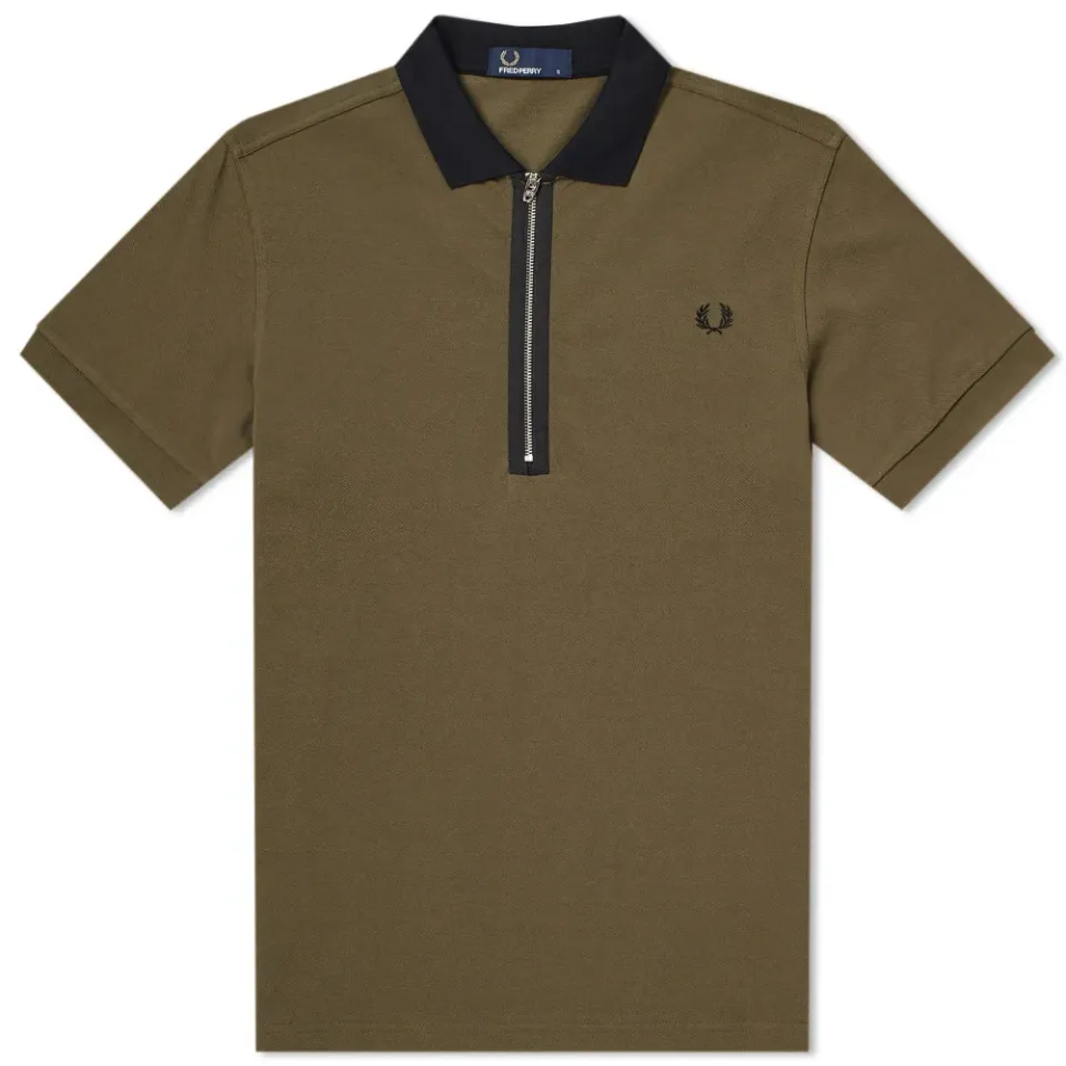 Fred Perry Zip Neck Pique Polo