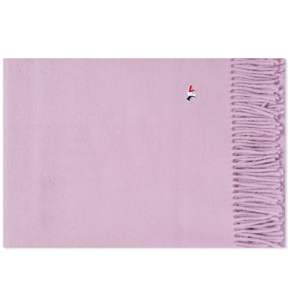 Maison Kitsuné Tricolor Fox Wool Scarf