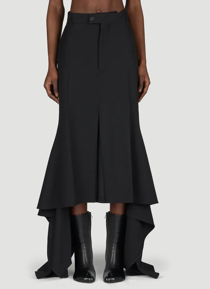 Godet Draped Skirt