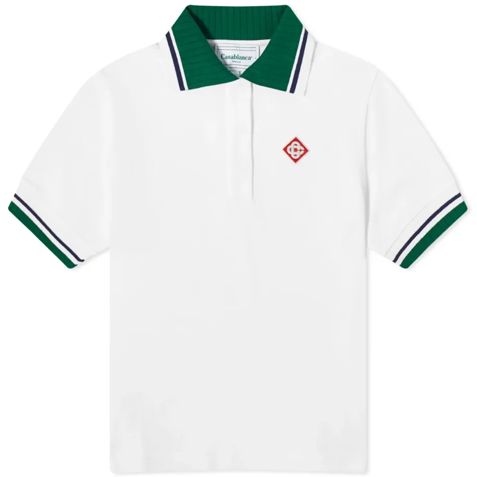 Textured Pique Polo Top