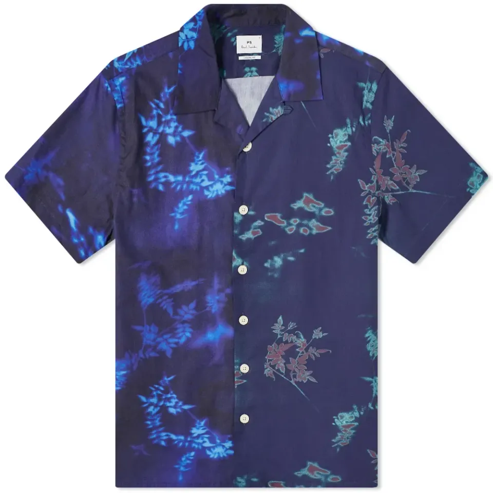 Funmix Panelled Floral Vacation Shirt