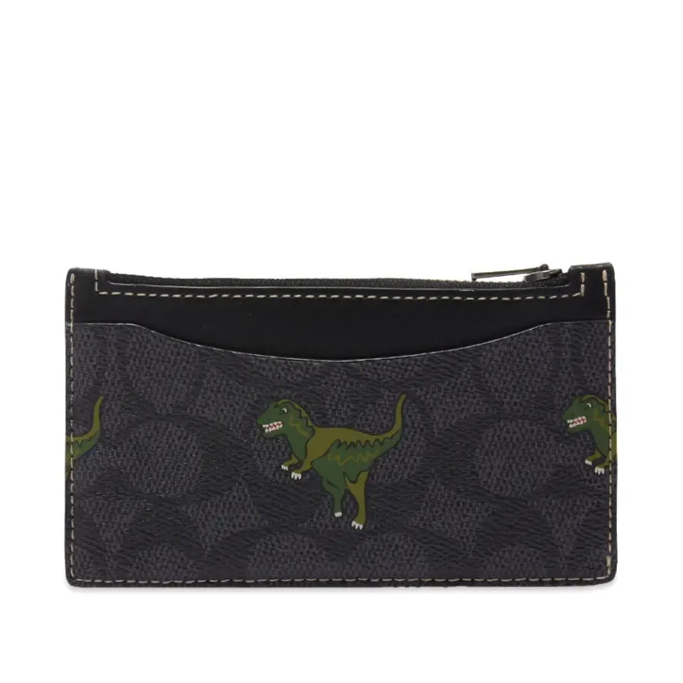 Rexy Leather Zip Closure Card Case