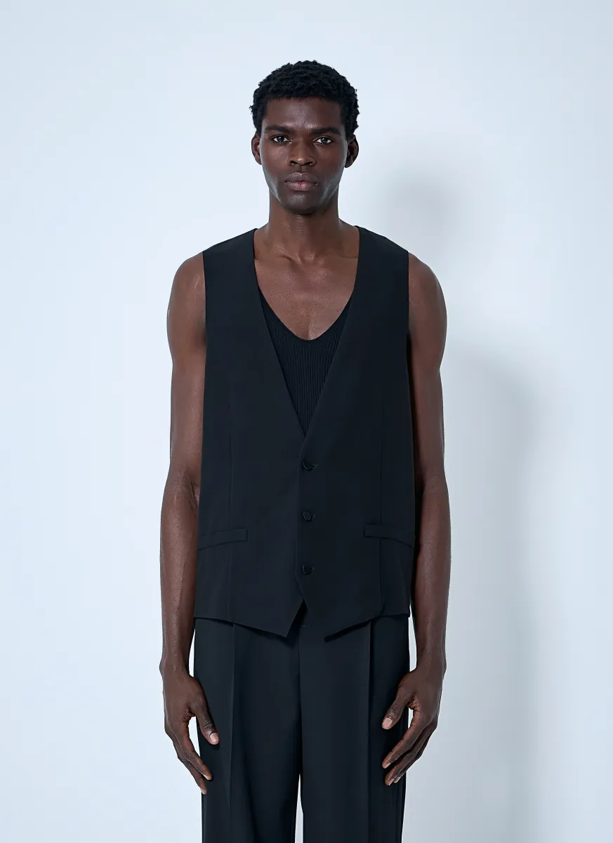 Silk Crepe Waistcoat