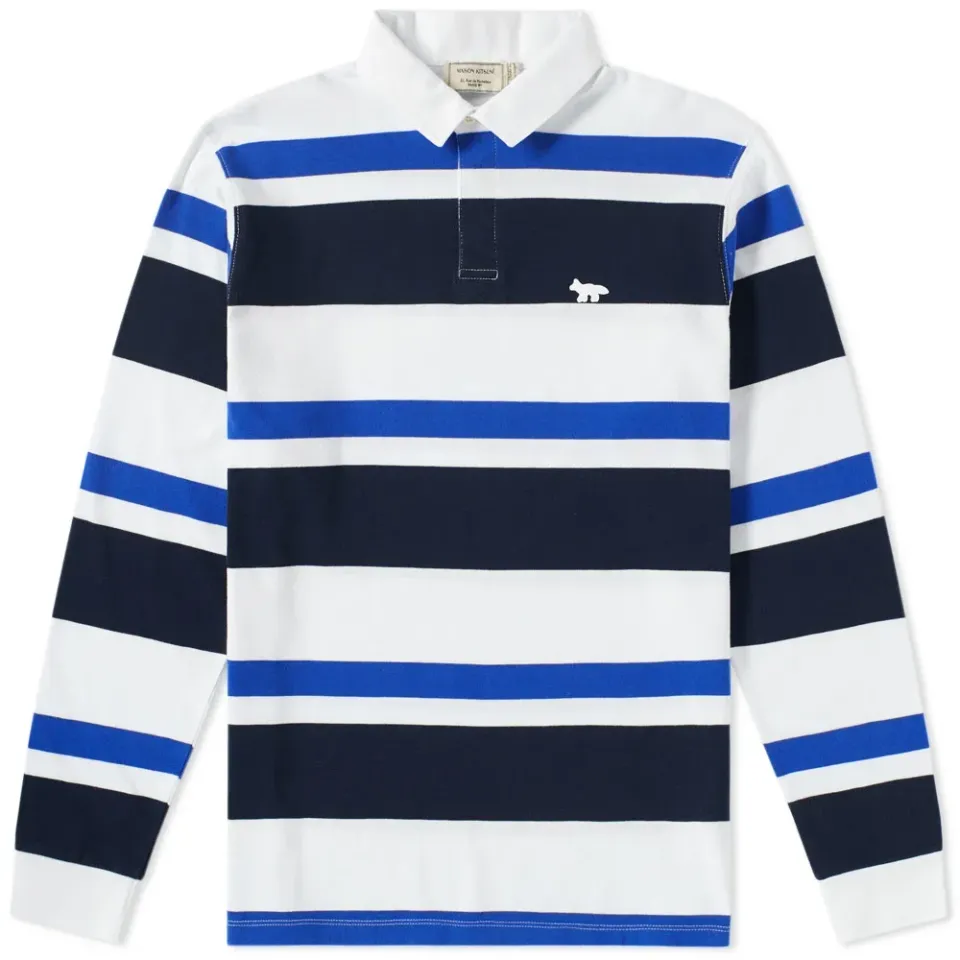 Maison Kitsuné Irregular Stripe Polo