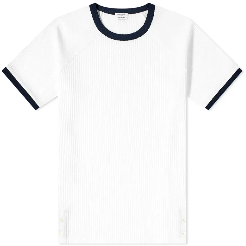 Seersucker Knit Ringer T-Shirt