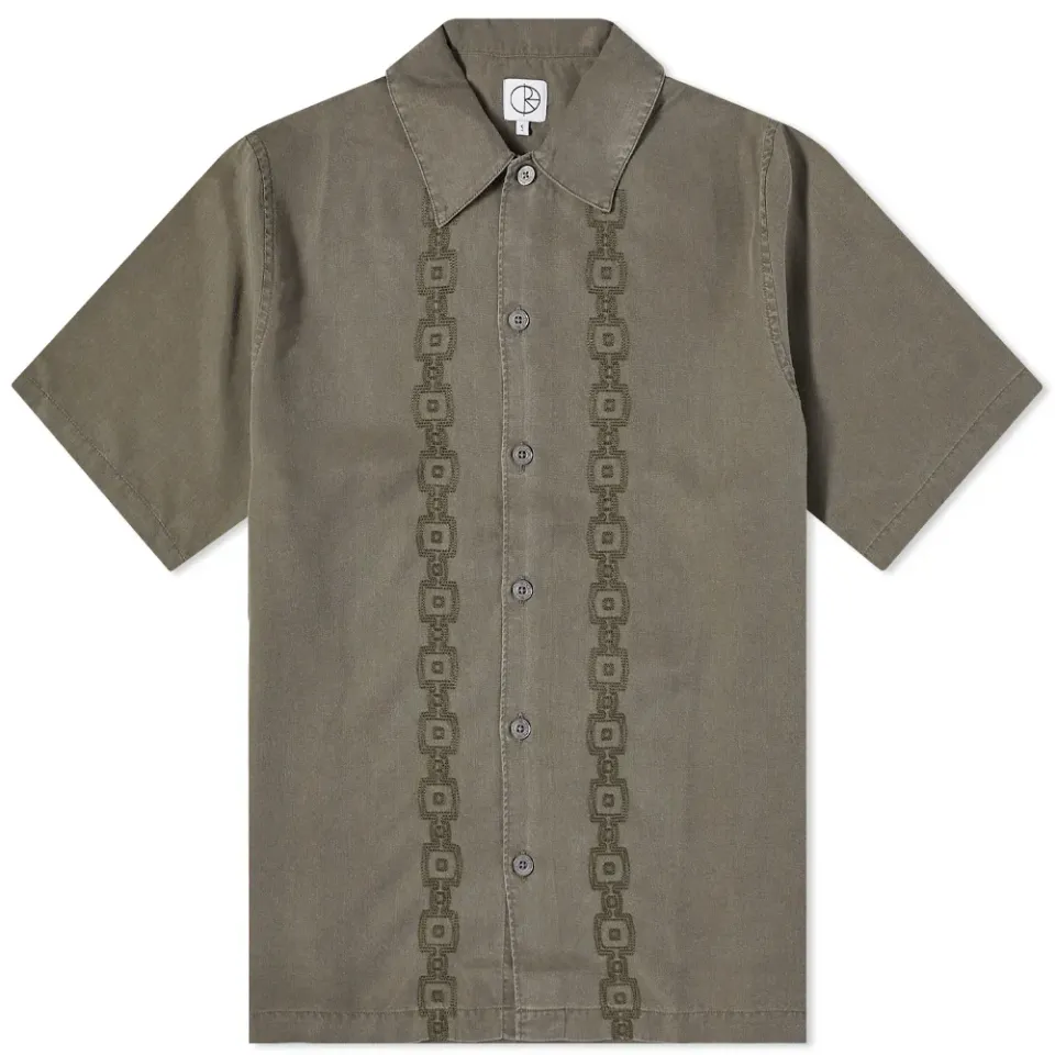 Polar Skate Co. Square Stripe Bowling Shirt