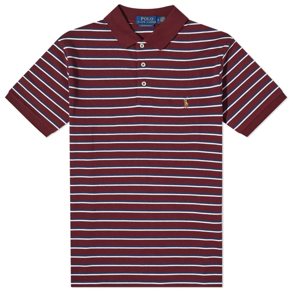 Stripe Custom Fit Polo