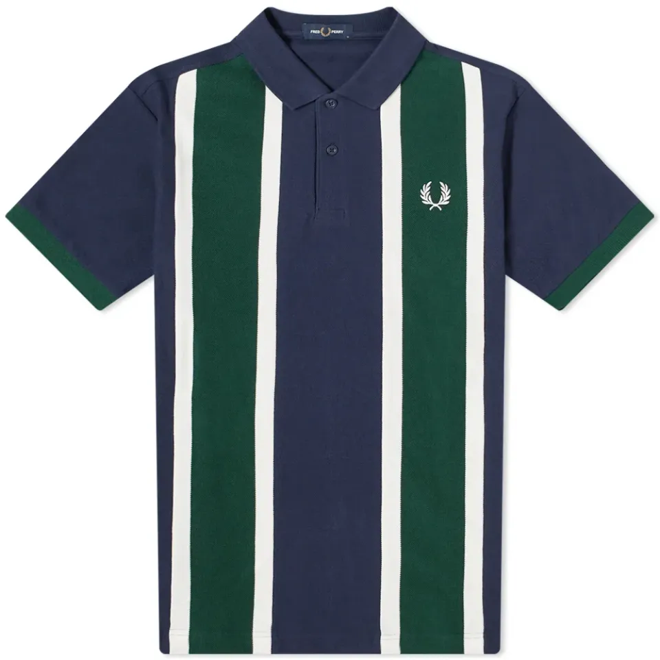 Vertical Strip Polo Shirt