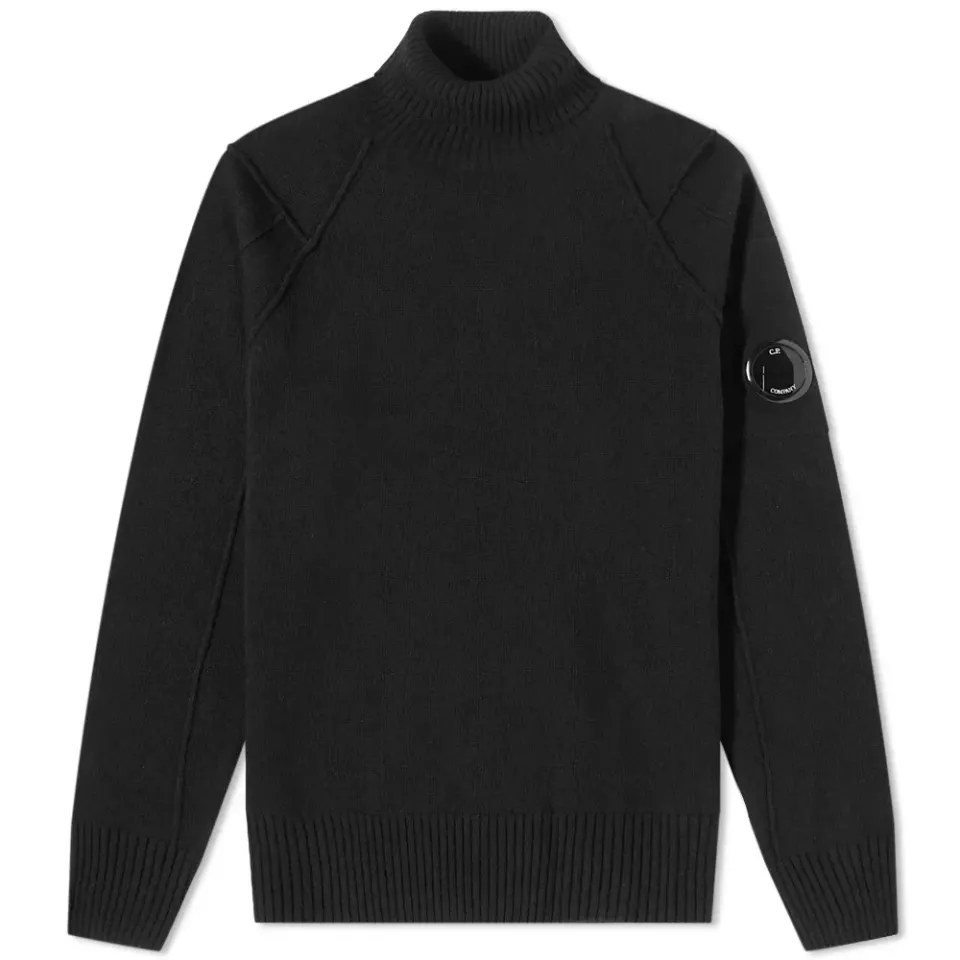 Arm Lens Roll Neck Knit