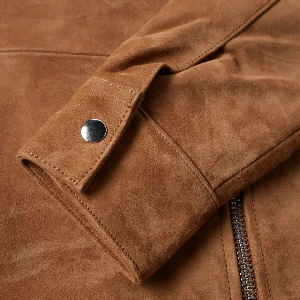 Thick Suede Zip Shirt Jacket