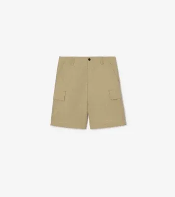 Nylon Cargo Shorts in Sparrow beige