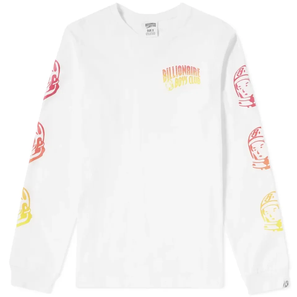 Long Sleeve Gradient Helmet Print Tee