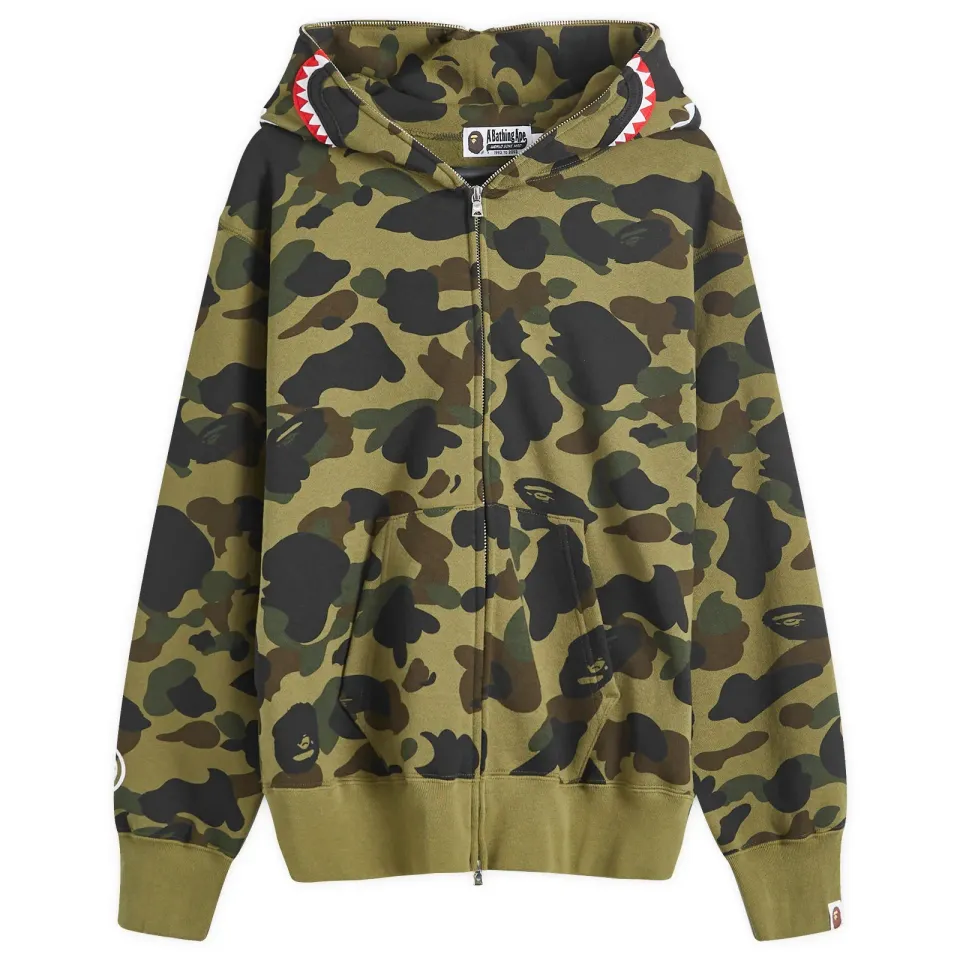 1st Camo Shark Full Zip Hoodie Wide