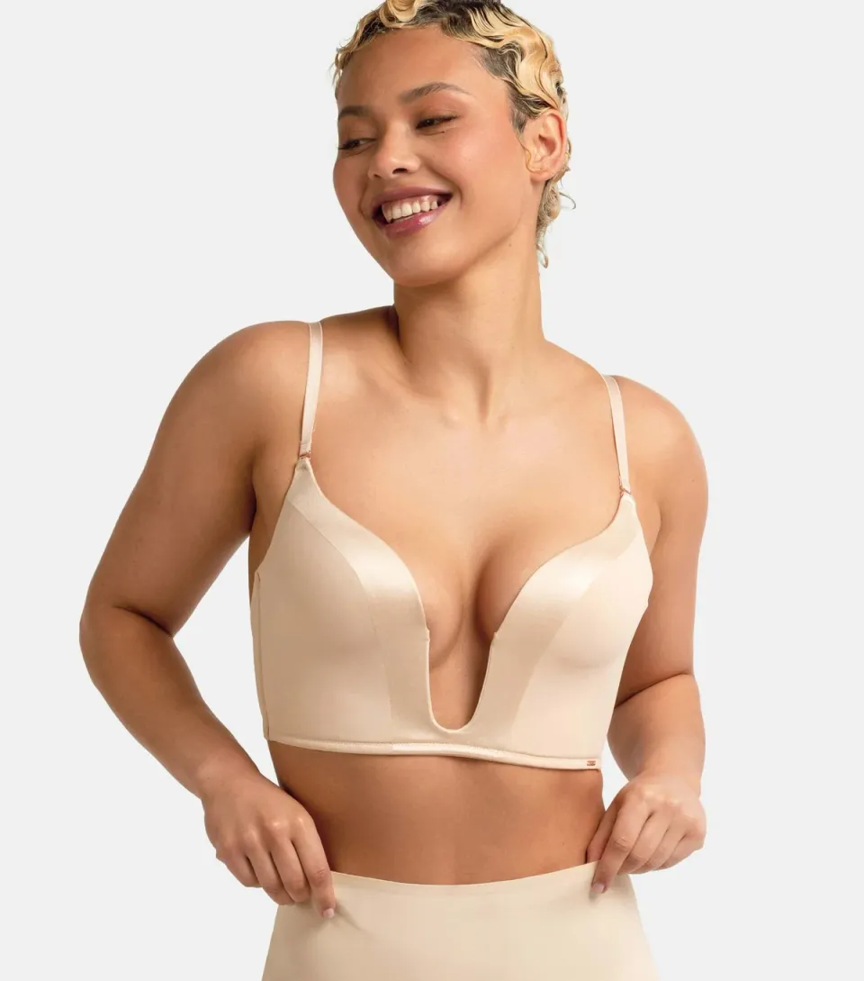 Women's Pale Pink Plunge Bra