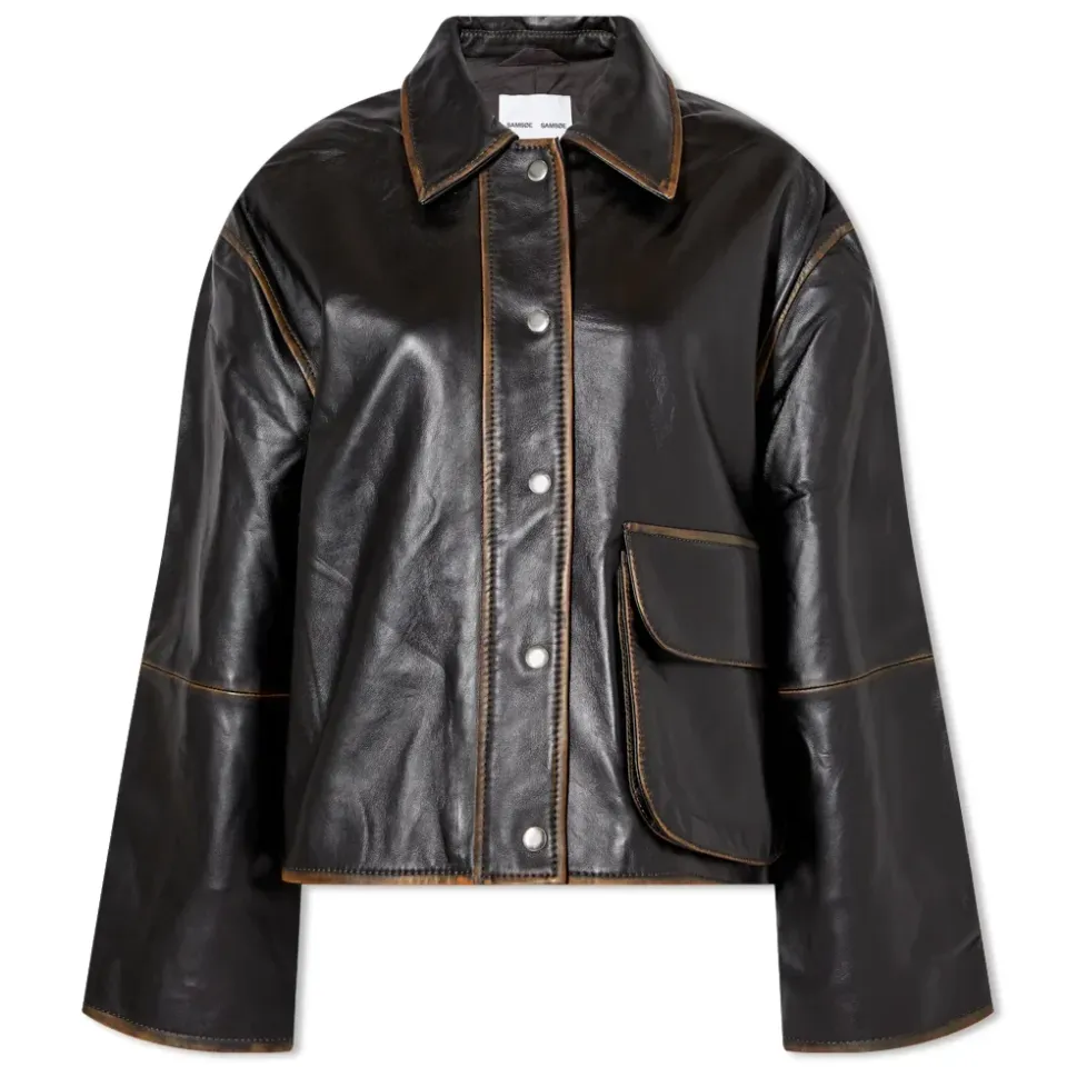 Lyla Boxy Leather Jacket
