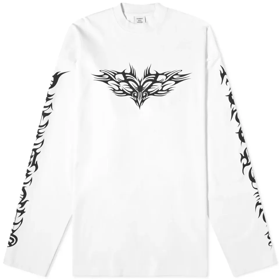 Long Sleeve Gothic Logo Oversized T-Shirt
