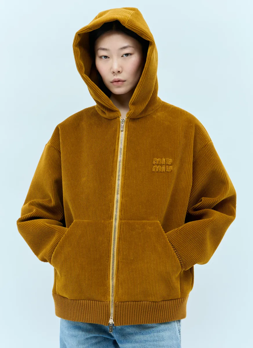 Corduroy Hooded Jacket