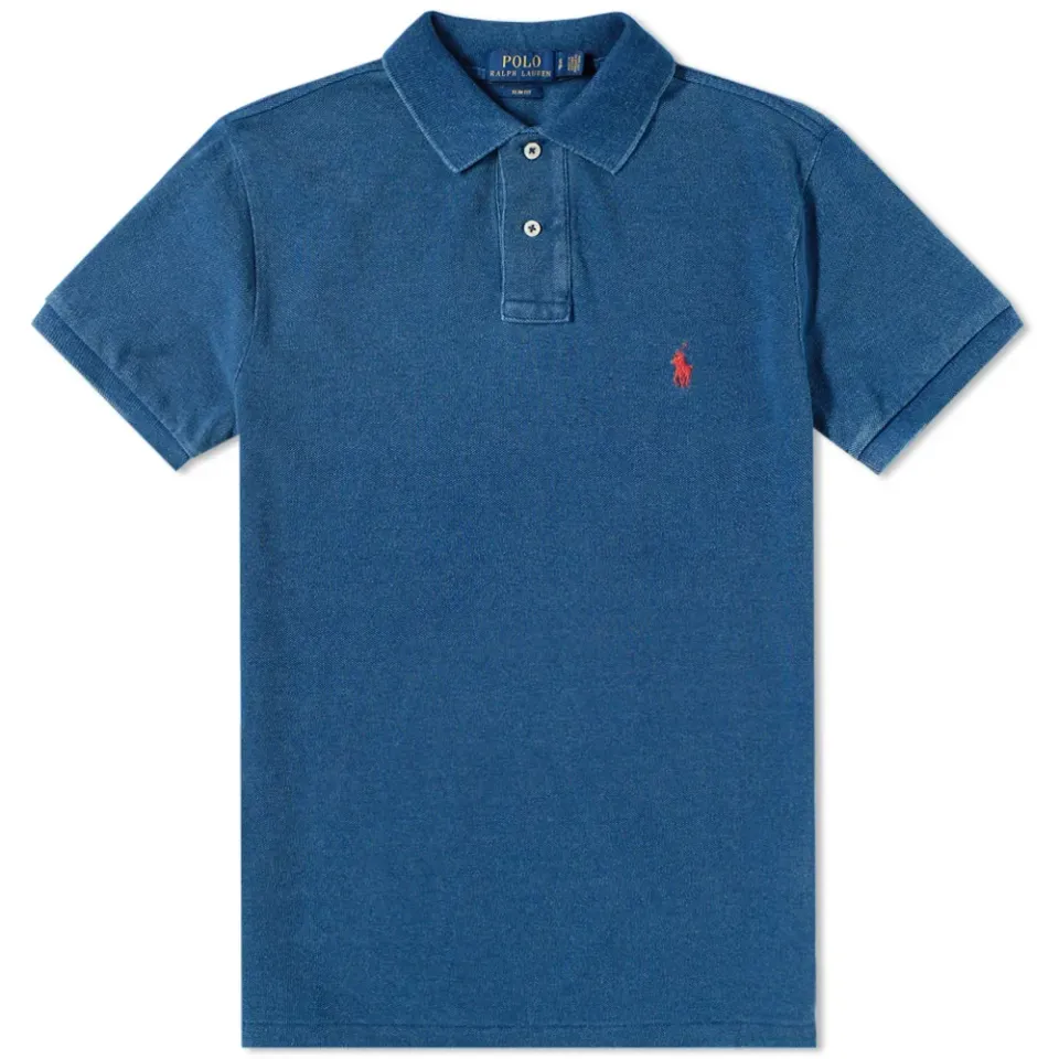 Washed Indigo Polo