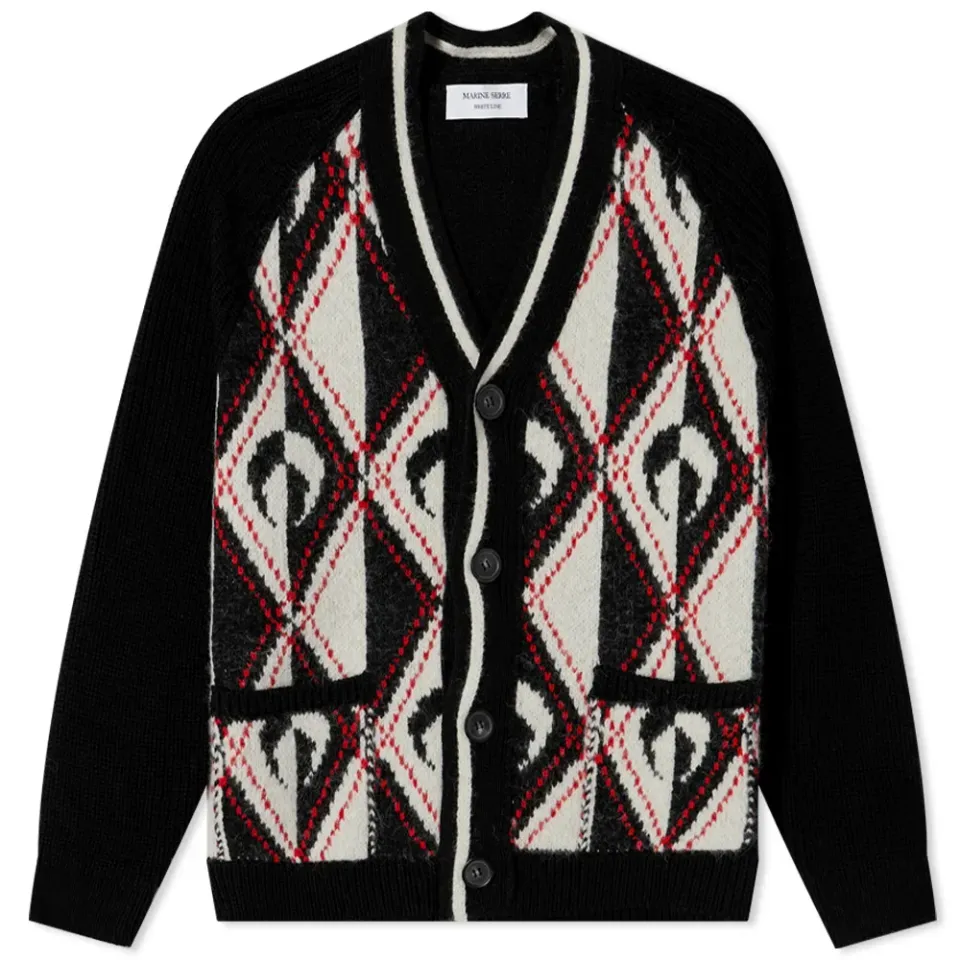 Knitted Cardigan With Moon