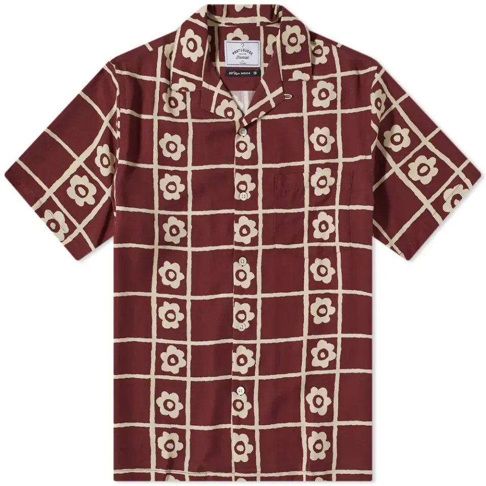 Square Flower Vacation Shirt