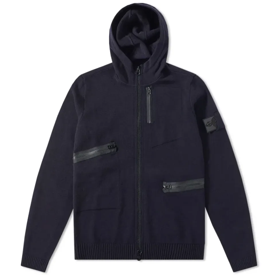 Wool Stretch Nylon Knitted Hoody