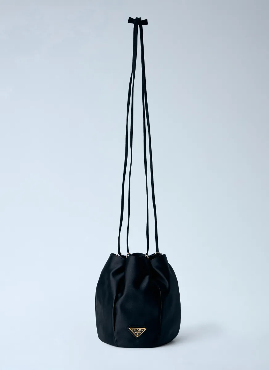 Satin Mini Bucket Bag