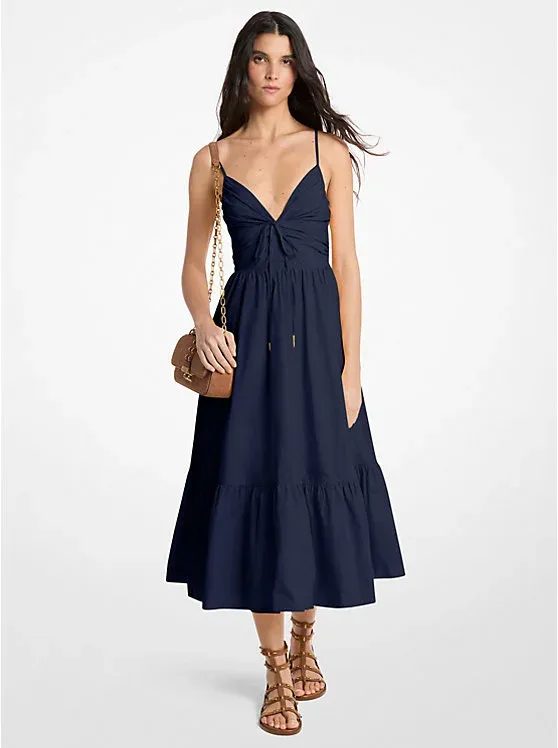 Cotton Poplin Midi Dress