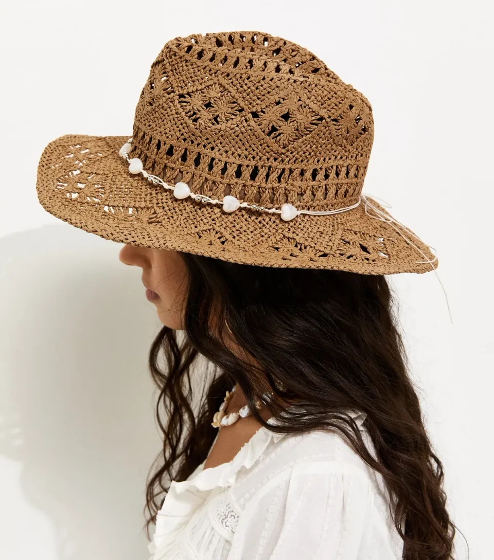 Brown Straw Western Hat