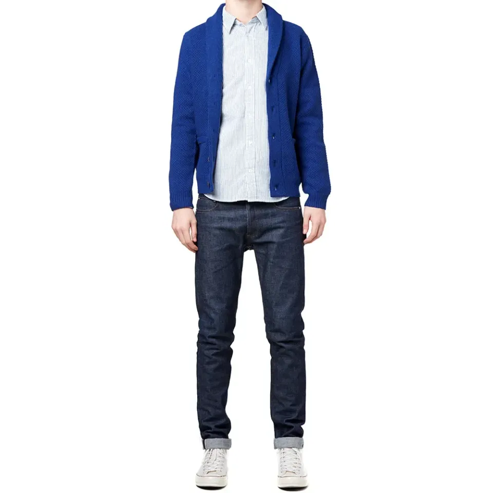 Waffle Shawl Collar Cardigan