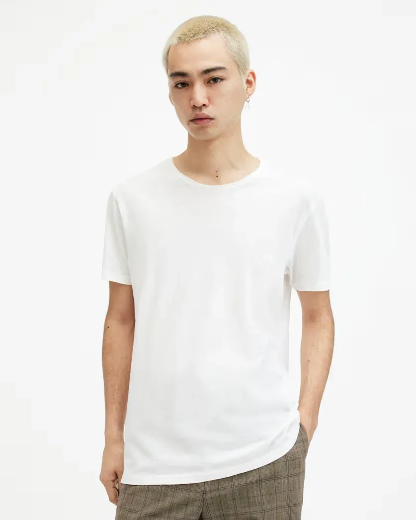 Figure Crew Neck Raw Edge T-Shirt