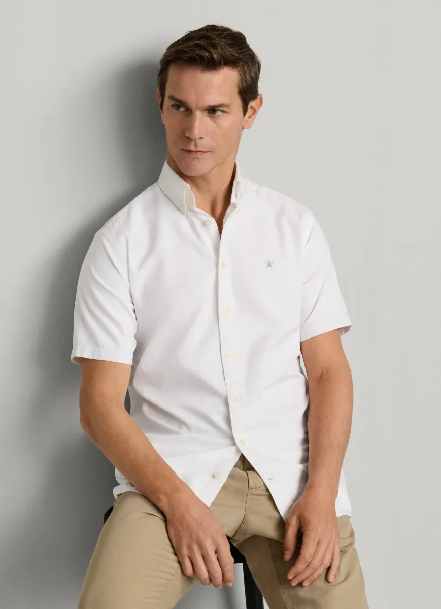 Tailored Fit Short Sleeve Oxford Shirt