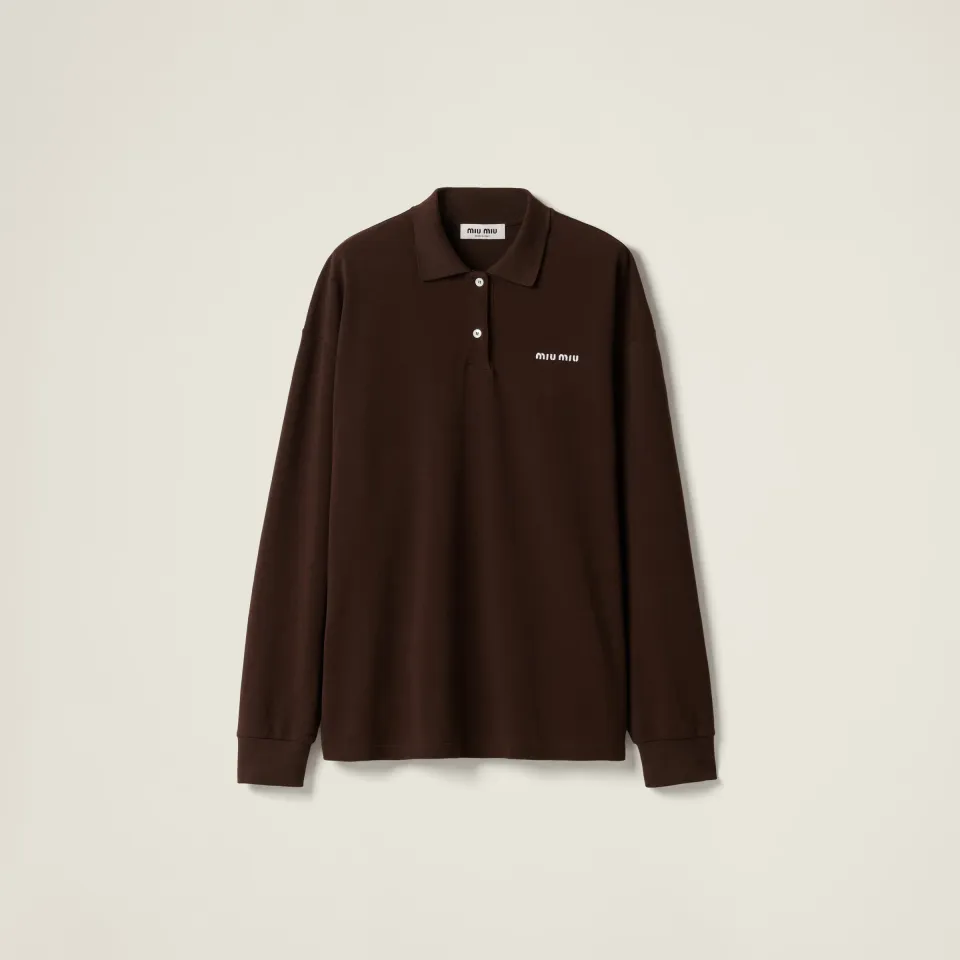 Cotton piqué polo shirt