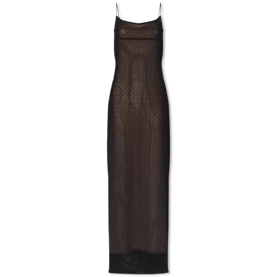 Thais Monogram Mesh Slip Dress