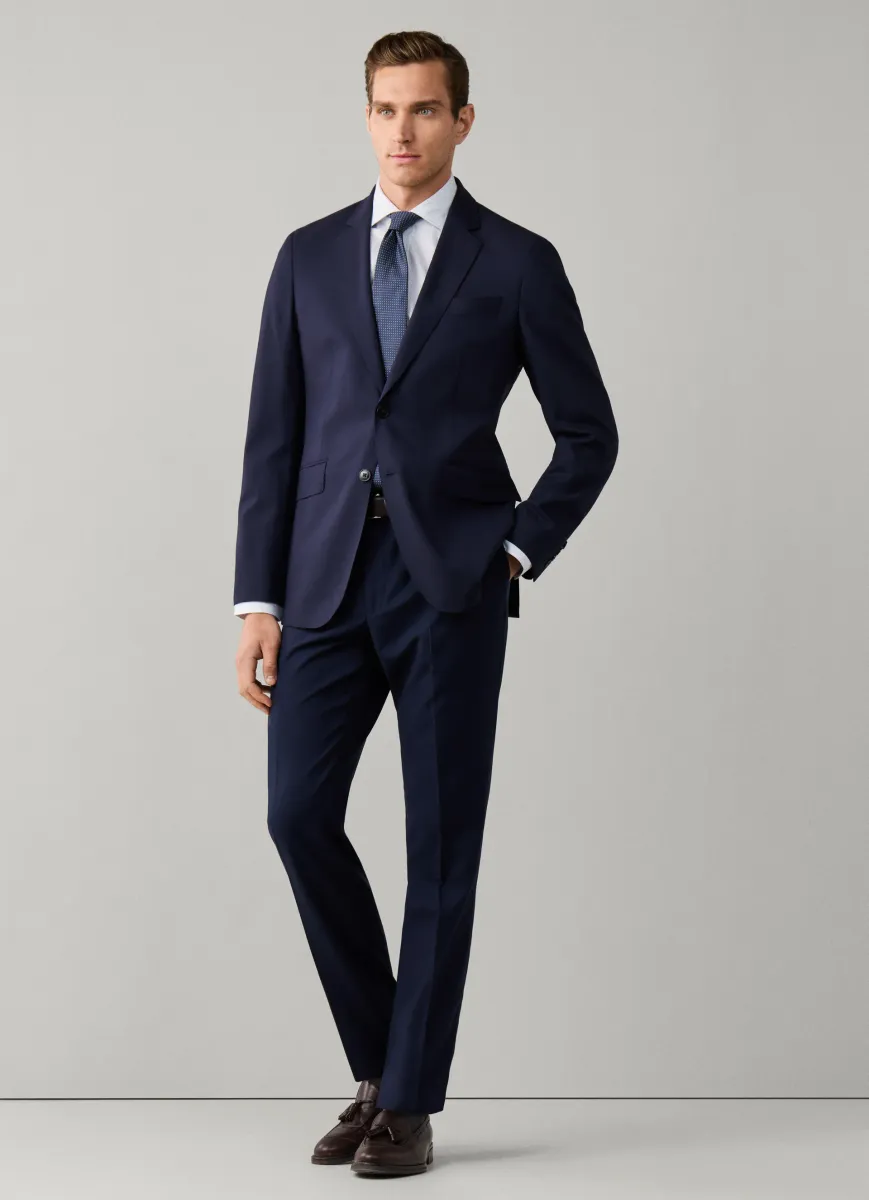 Wool Stretch Travel Trouser -Woven in Italy