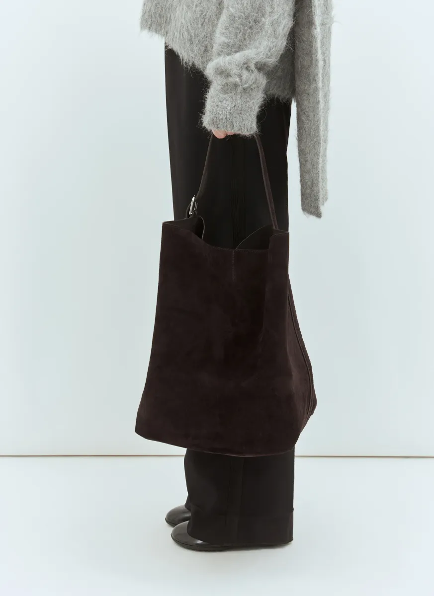 Belted Suede Tote Bag